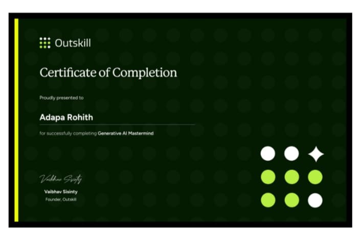Outskill Generative AI Mastermind Certificate